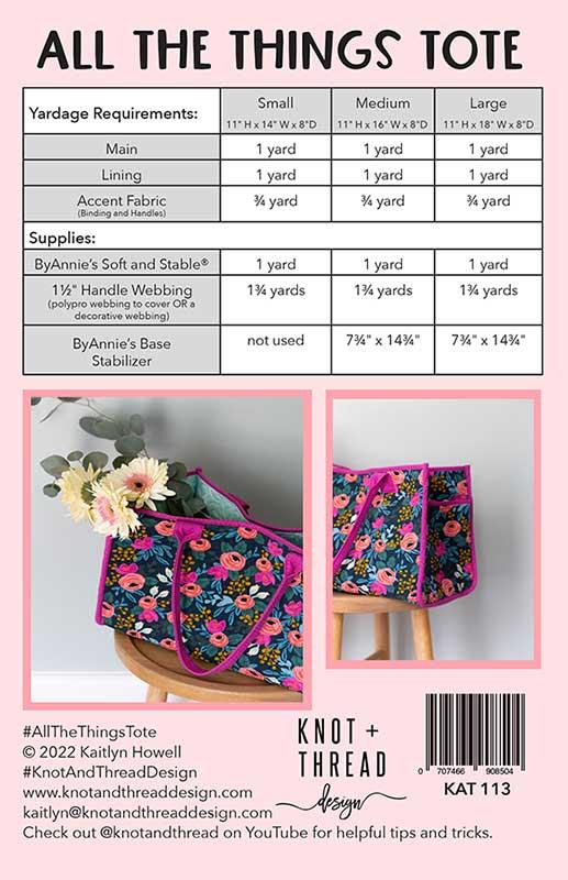 All the Things Tote Pattern // Knot & Thread