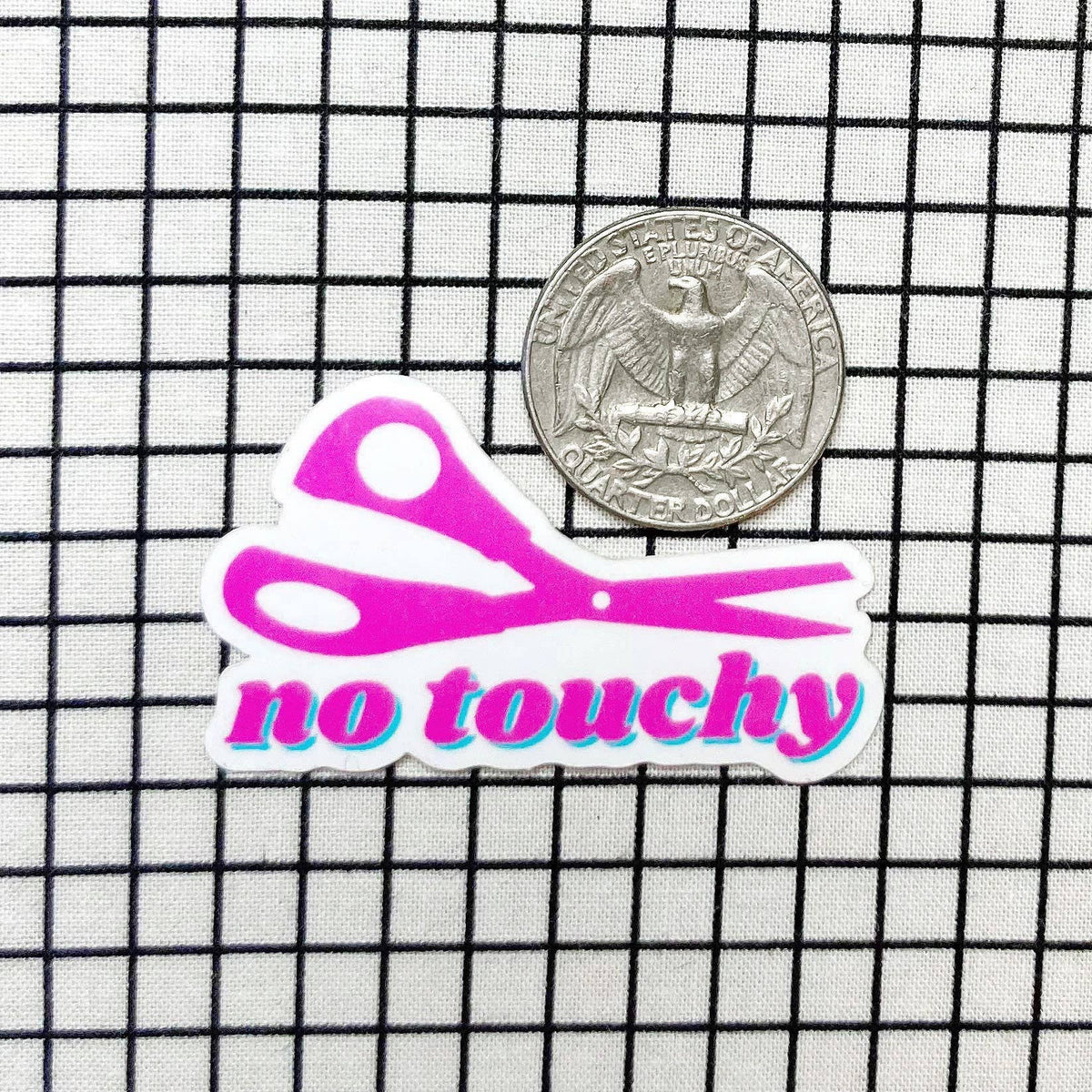 No Touchy! Sewing Scissor Sticker