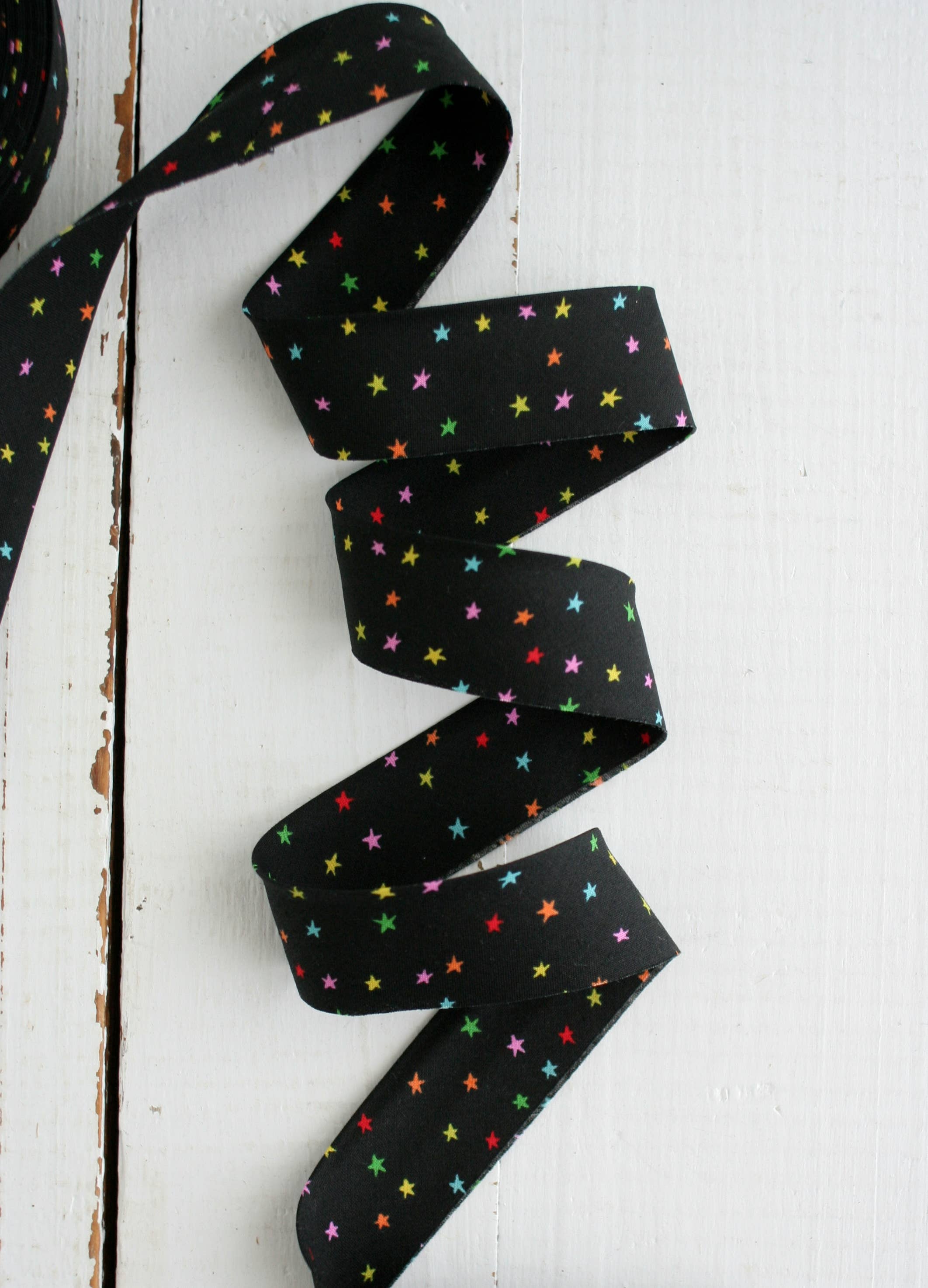 2.5" Bias Quilt Binding // Starry Vivid Rainbow // Bessie Pearl
