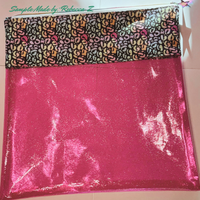 Hot Pink Clear Glitter vinyl