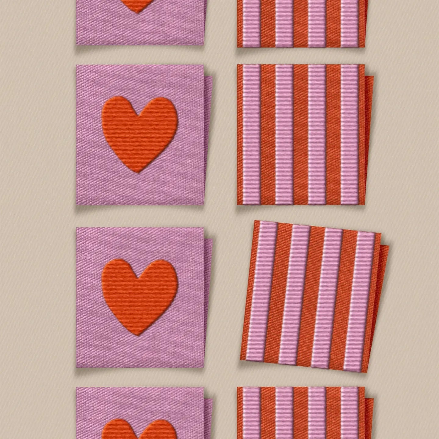 Red Heart and Stripe Labels // Matchy Matchy Sewing Club