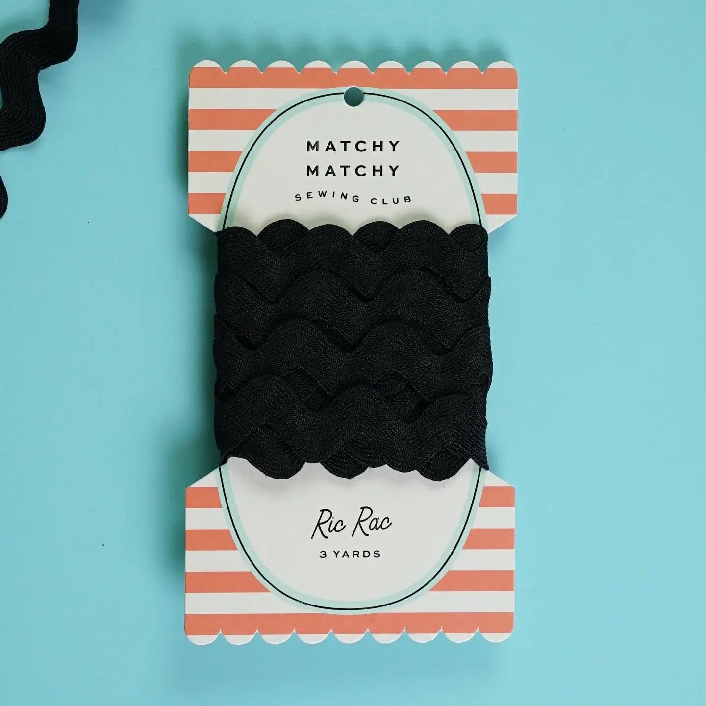 Licorice Big Ric Rac - 3 yards by Matchy Matchy Sewing Club