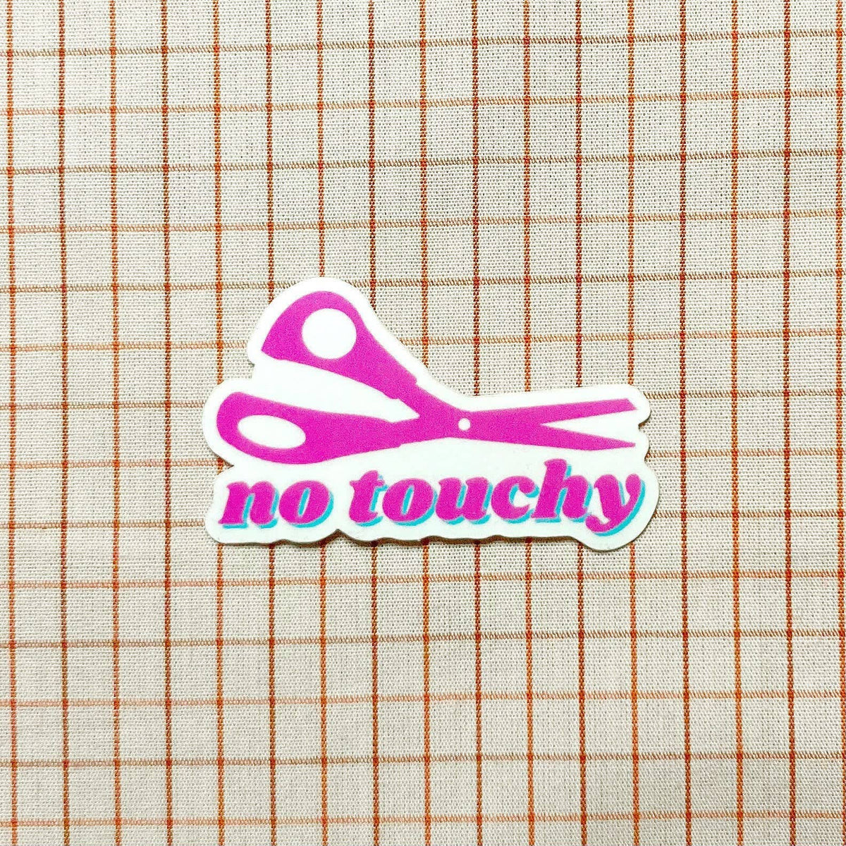 No Touchy! Sewing Scissor Sticker