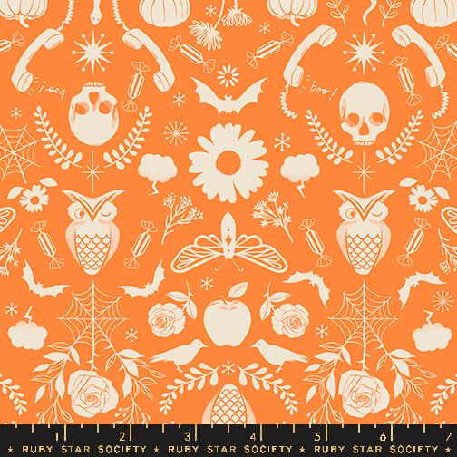 Good Spirits // Creepy Damask - Pumpkin // Ruby Star Society