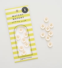 Cream Puff Mini Retro Buttons // Matchy Matchy Sewing Club