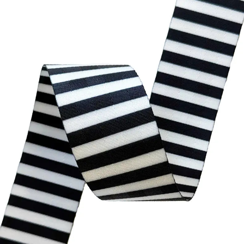 Black & White Stripe - 2" Webbing // Sassafras Lane