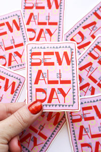 Sew All Day Sticker