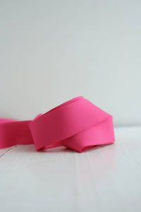 2.5" Bias Quilt Binding // Cherry Lipstick Solid // Bessie Pearl