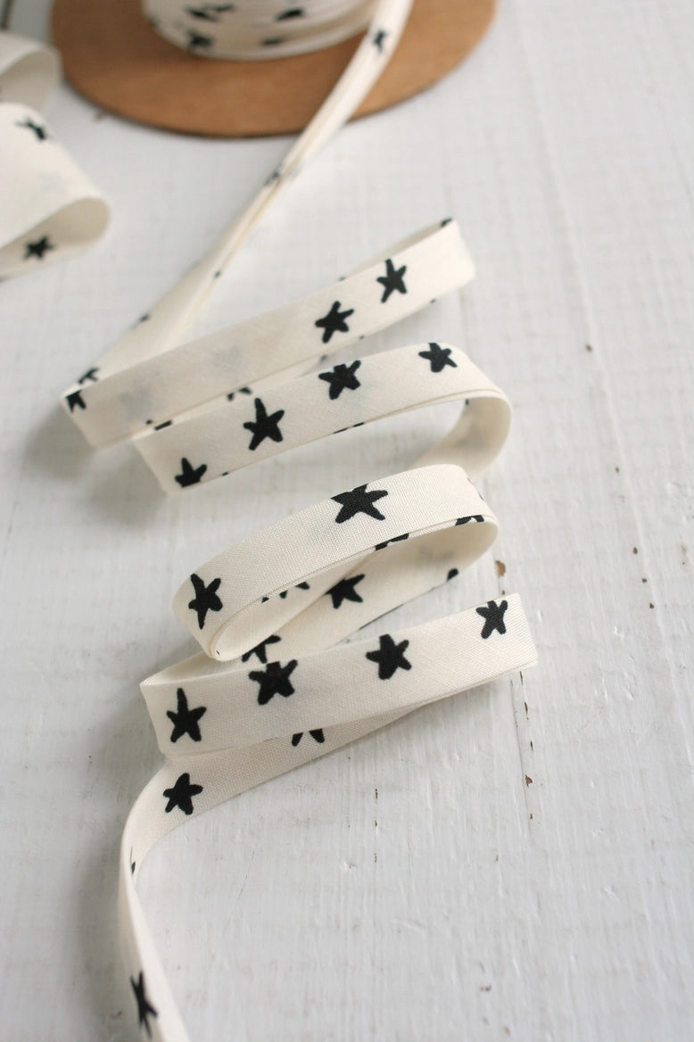 1/2" Double Fold Bias Binding // Starry Natural // Bessie Pearl