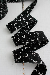 2.5" Bias Quilt Binding // Moon & Stars GLOW IN THE DARK // Bessie Pearl