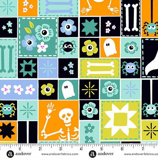 PRE-ORDER Ghostly Garden // Sew Spooky - Aqua // Libs Elliott