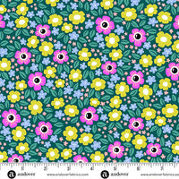 Ghostly Garden // Floral Fright - Teal // KP Creates