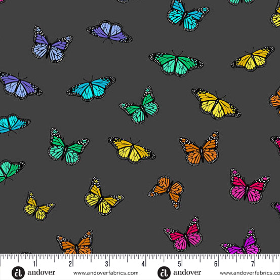 Color Wheel // Butterfly Rainbow - Night // Alison Glass