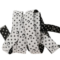 5/8" Ooh Lucky Lucky - Moon & Stars in Natural Ribbon // Alexia Abegg // Renaissance Ribbons
