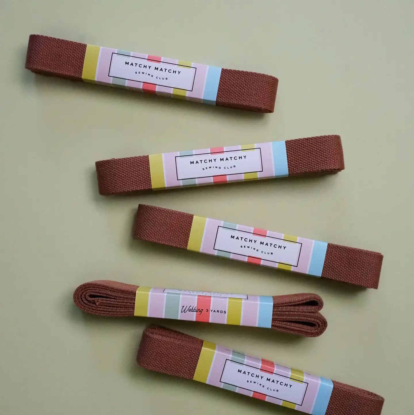 Brown 1.25" Webbing - 3 yards by Matchy Matchy Sewing Club