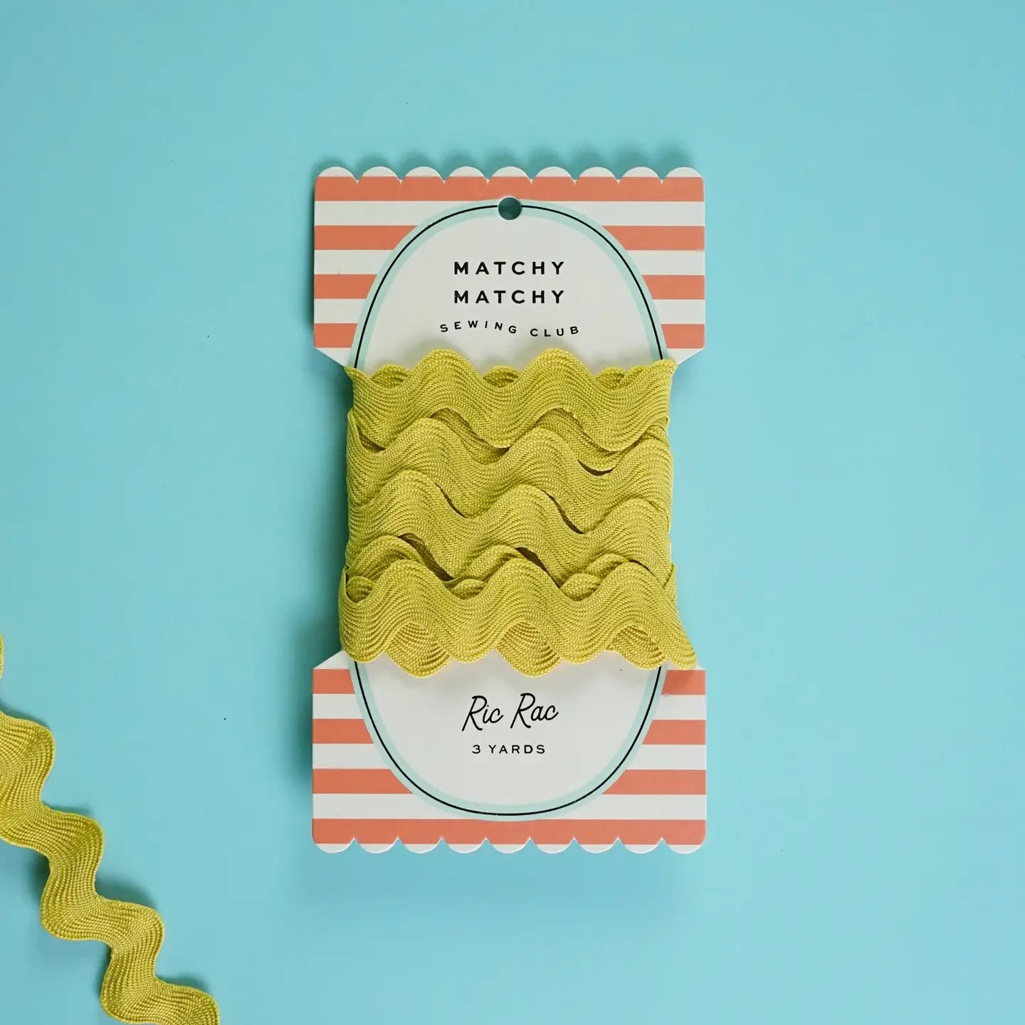 Citron Big Ric Rac - 3 yards by Matchy Matchy Sewing Club