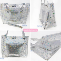Clear Glitter Stars Vinyl 18" x 56"