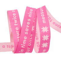 5/8" Catnap - Measure Twice in Neon Pink Ribbon // Alexia Abegg // Renaissance Ribbons