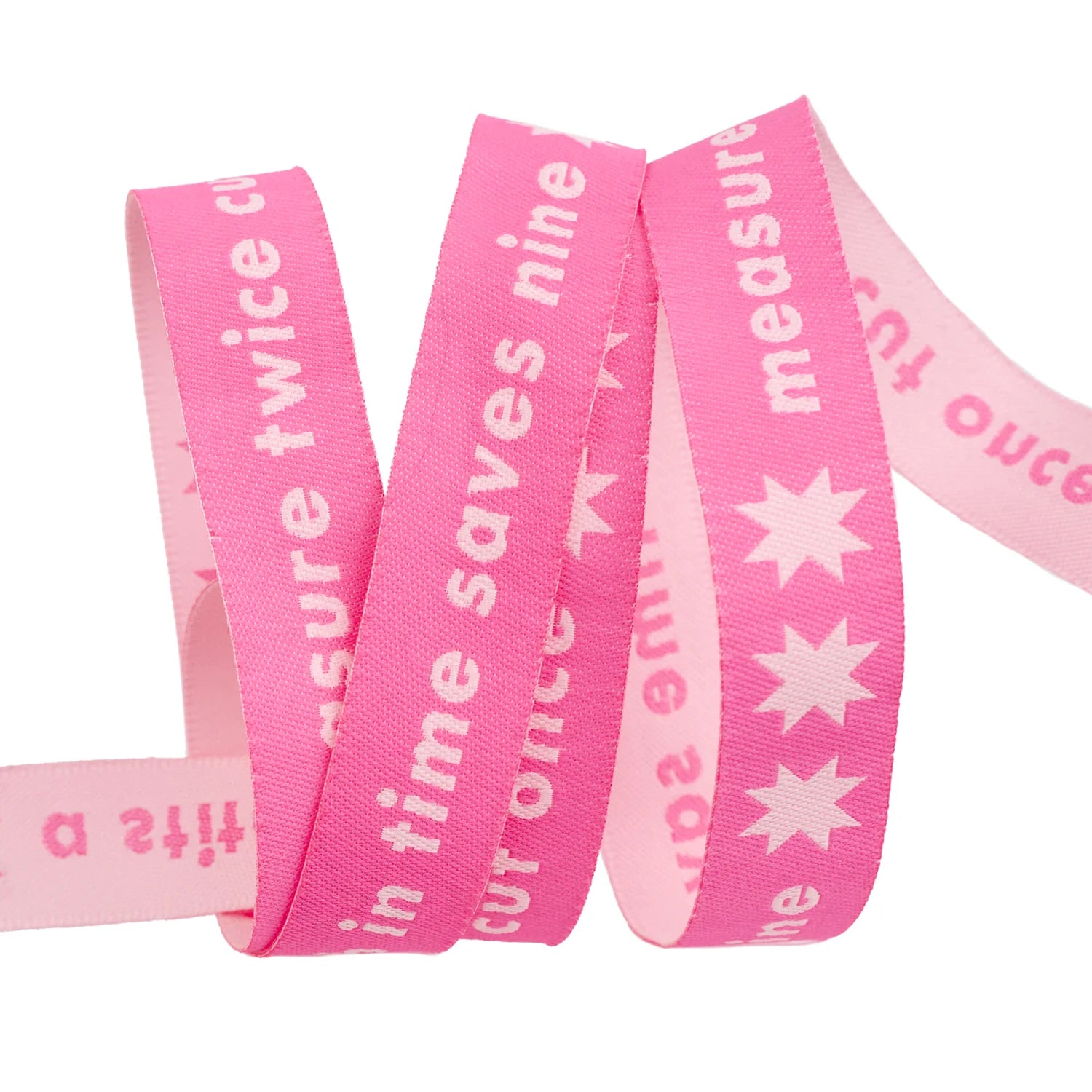 5/8" Catnap - Measure Twice in Neon Pink Ribbon // Alexia Abegg // Renaissance Ribbons