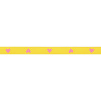 3/8"  Hearts in Neon Pink/Yellow // Melody Miller