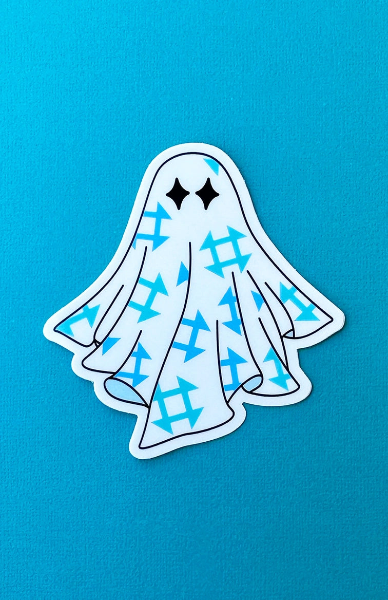 Blue Quilt Ghost Sticker // Sassafras Lane