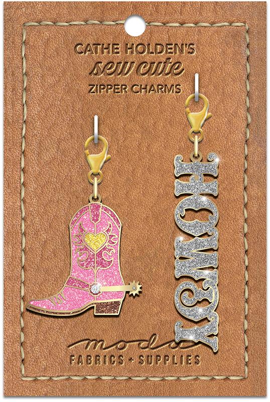 Cowboy Boot & Howdy Zipper Pulls // Cathe Holden