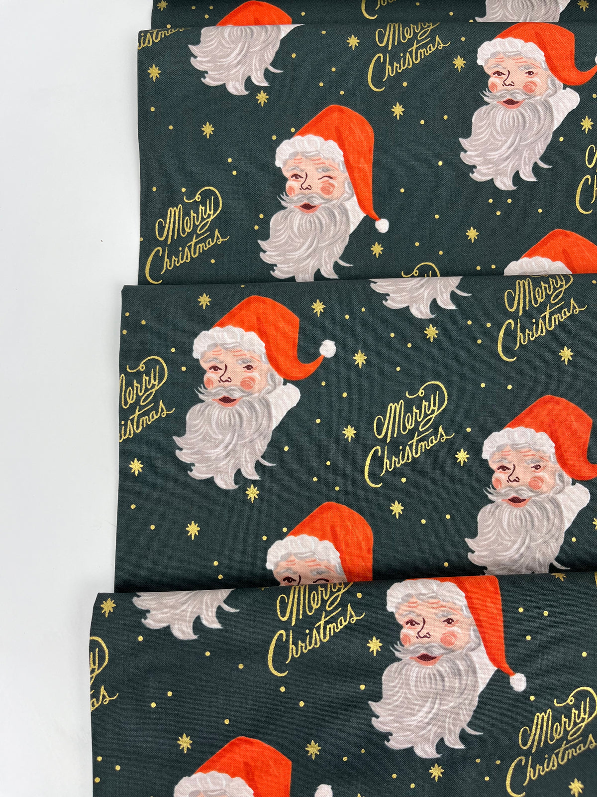 Holiday Classics II // Santa - Evergreen Metallic // Rifle Paper Co.
