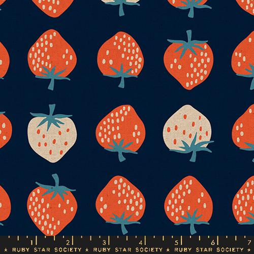 CANVAS Strawberry - Navy // Kimberly Kight