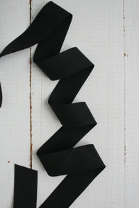 2.5" Bias Quilt Binding // Black Solid // Bessie Pearl