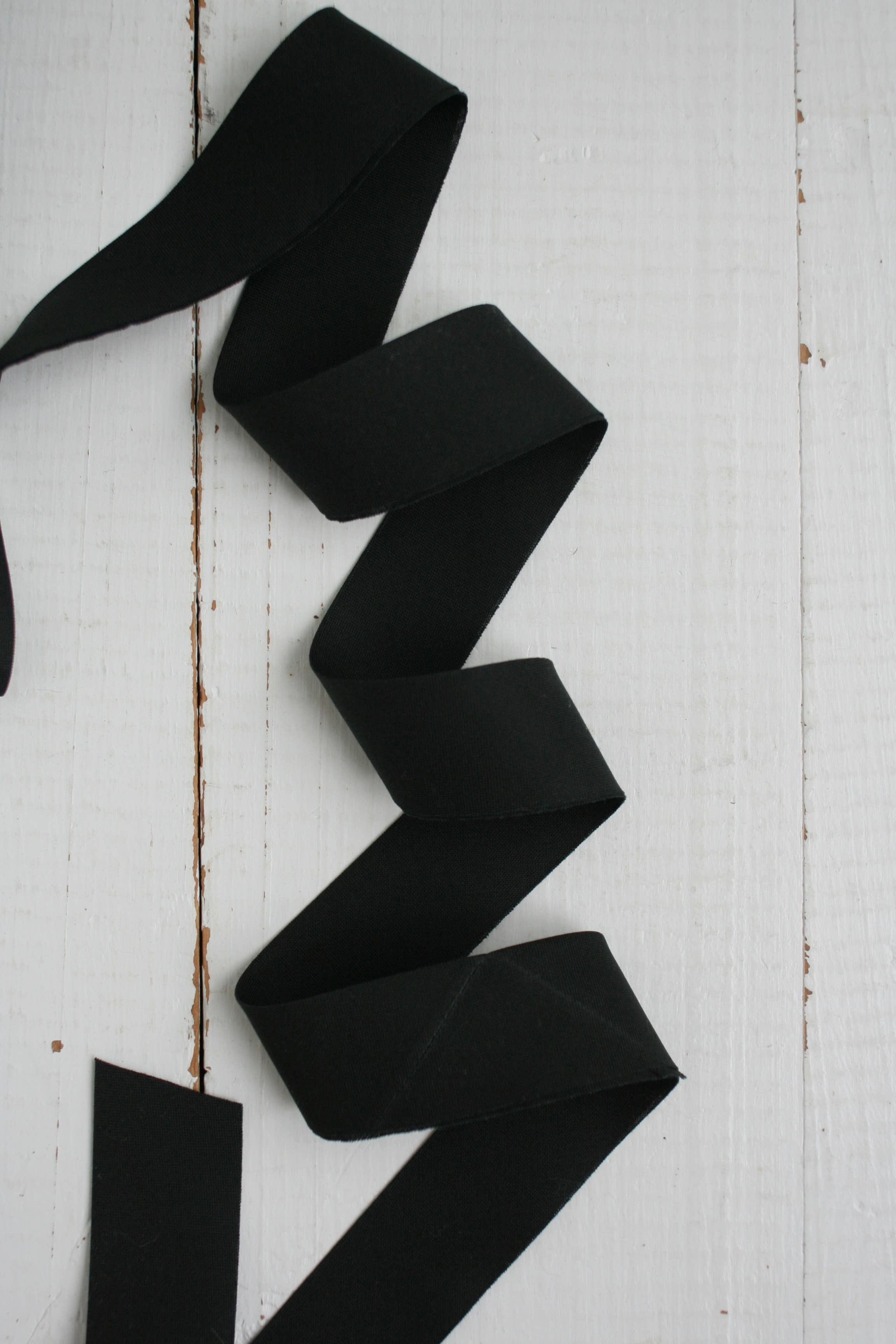 2.5" Bias Quilt Binding // Black Solid // Bessie Pearl