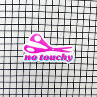No Touchy! Sewing Scissor Sticker