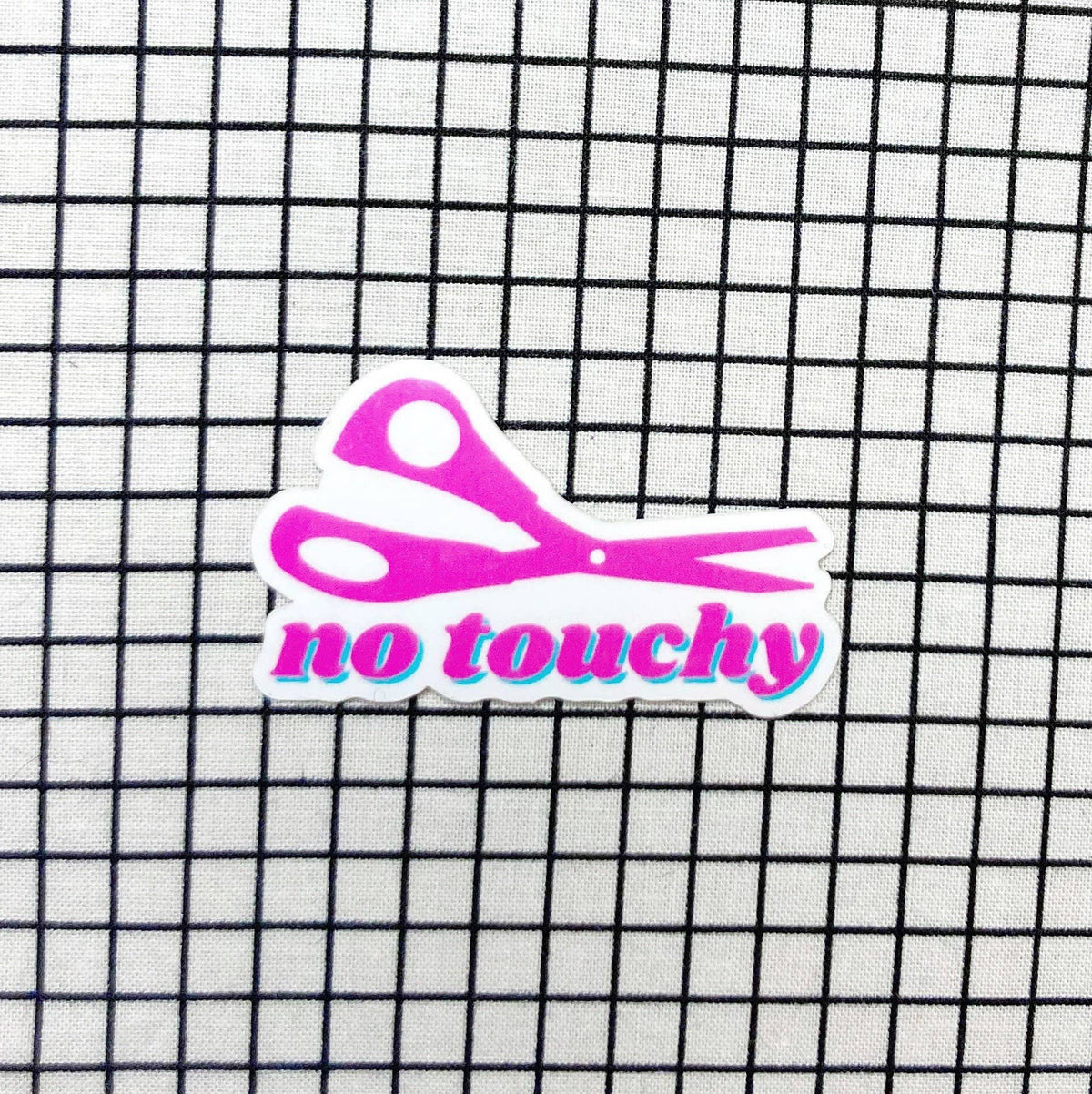 No Touchy! Sewing Scissor Sticker