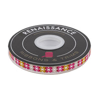 3/8" Flower Plaid in Raspberry Ribbon // Rashida Coleman-Hale // Renaissance Ribbons