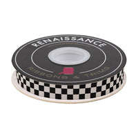 5/8" Checkers in Black Ribbon // Alexia Abegg // Renaissance Ribbons