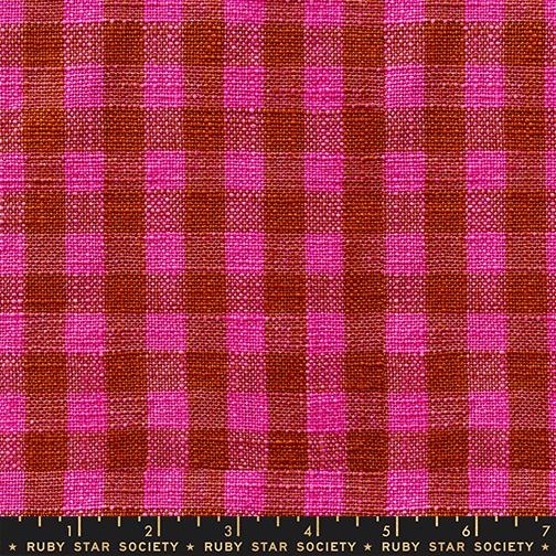 PRE-ORDER Sunshine TOWELING  // Small Checker - Hot Pink // Alexia Abegg