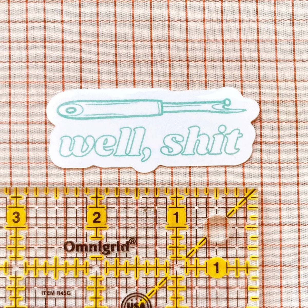 Well, shit Seam Ripper Sticker in Turquoise