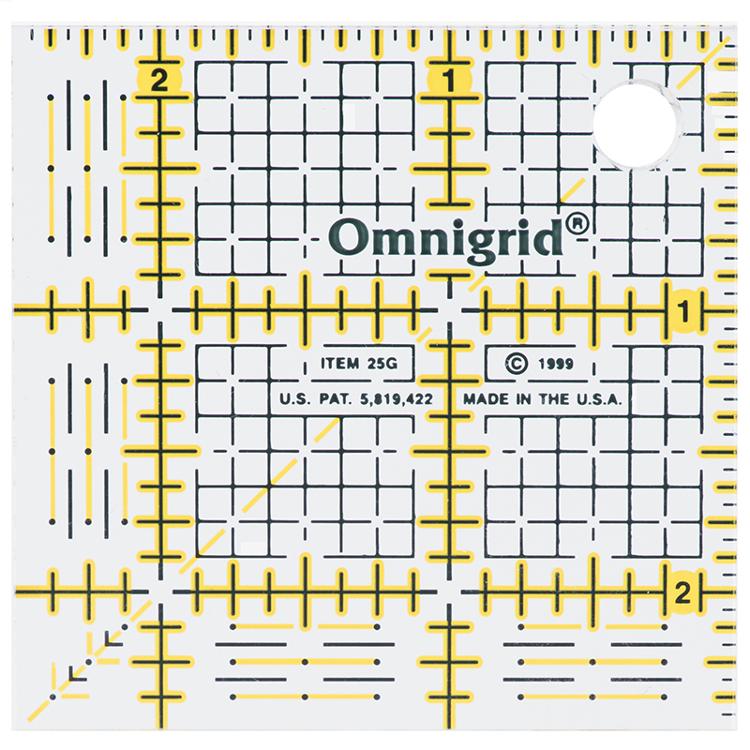 Ruler With Grid 2.5" X 2.5" Square