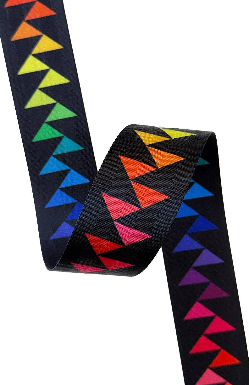 Rainbow Flying Geese - 2in Handle Webbing 12 yard roll