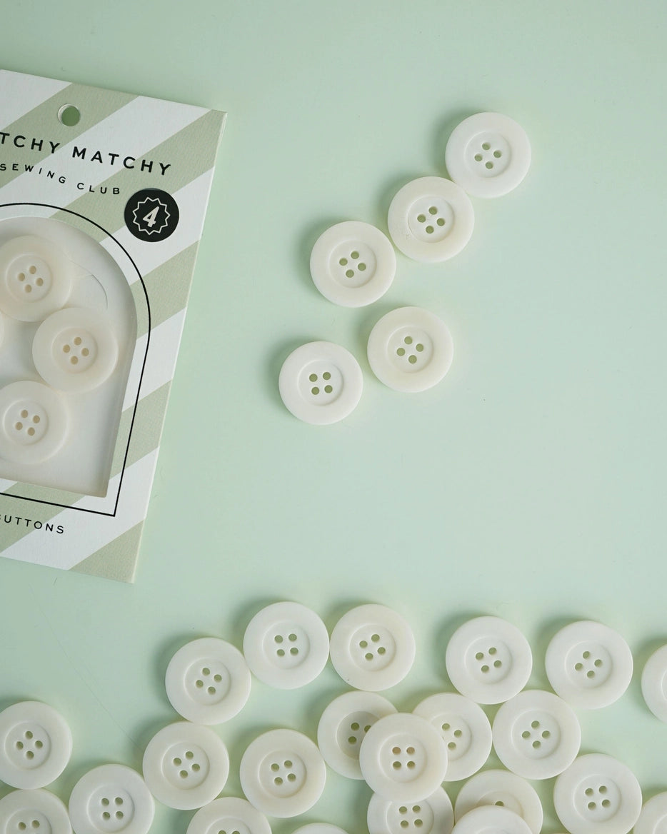 Milk 1" Corozo Nut Buttons by Matchy Matchy Sewing Club