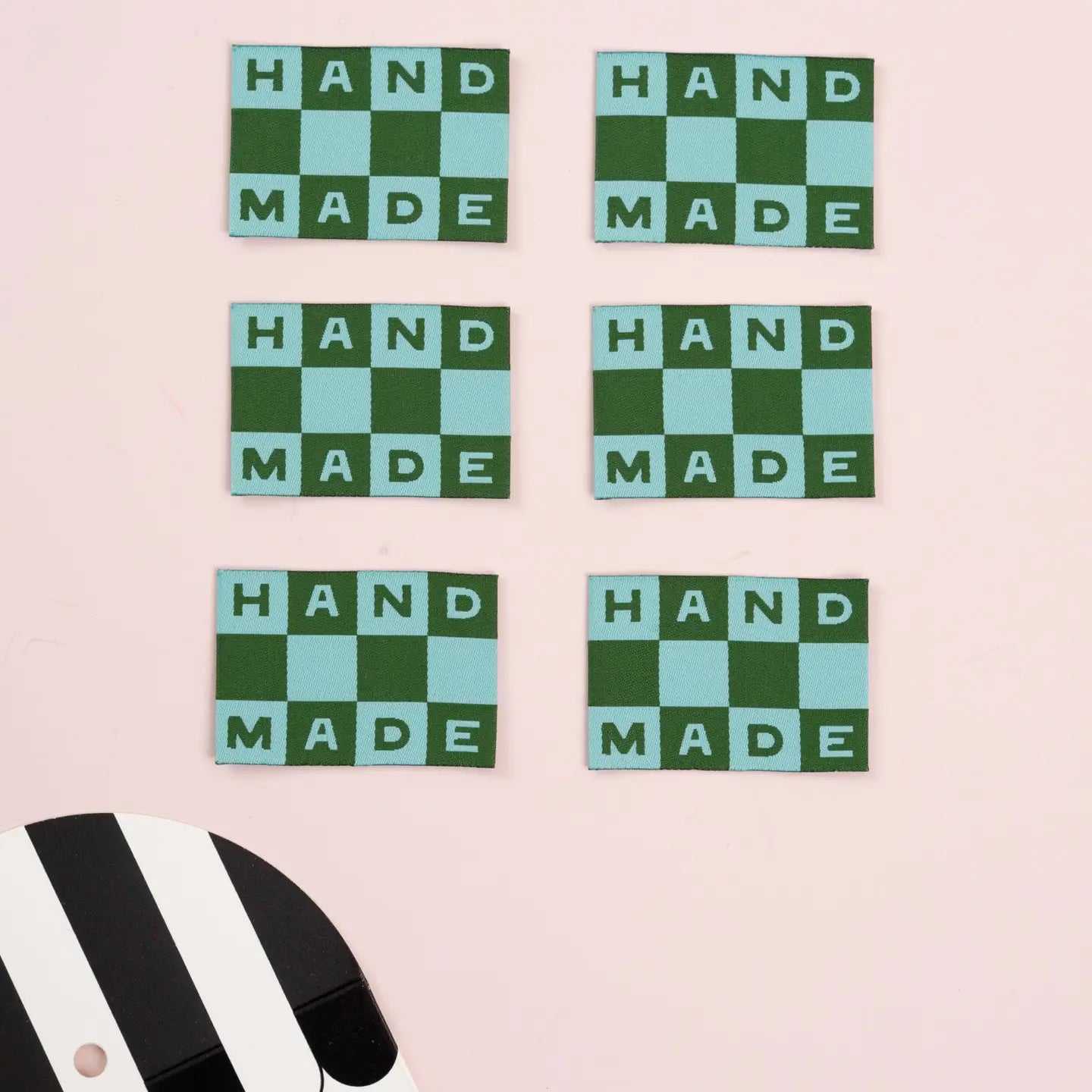 Handmade Checkerboard Large Labels // Matchy Matchy Sewing Club