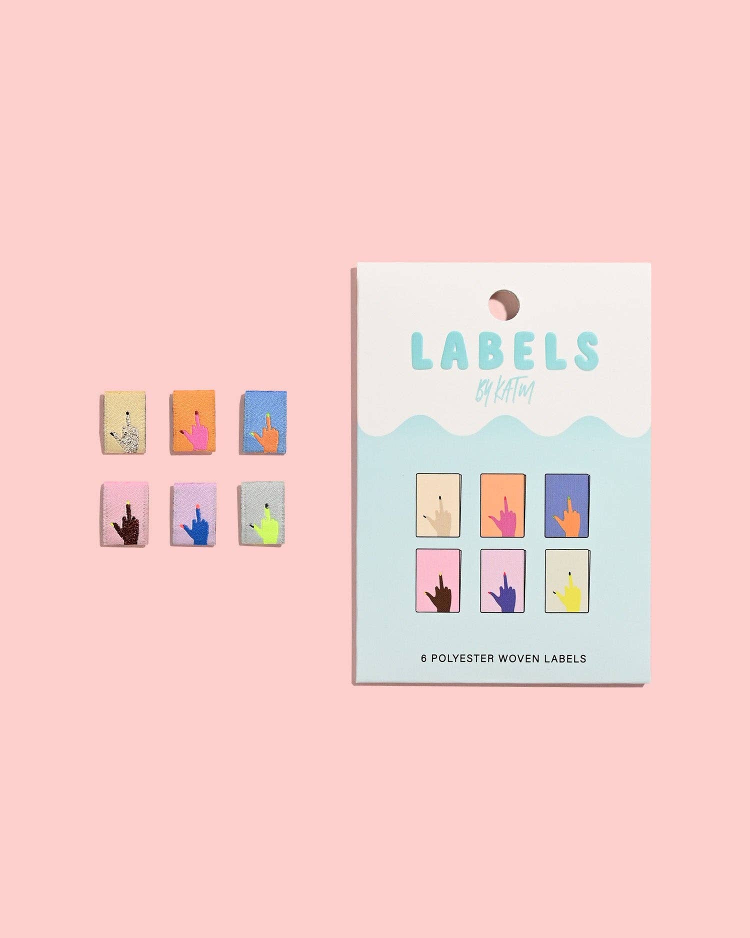 Middle Finger Mini Hands Woven Labels // Kylie + the Machine