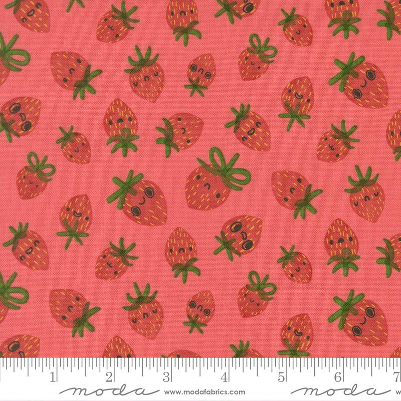 PRE-ORDER Funny Valentine // Strawberries - Coral // Lizzy House