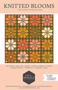 Knitted Blooms Quilt Pattern // Lo & Behold Stitchery
