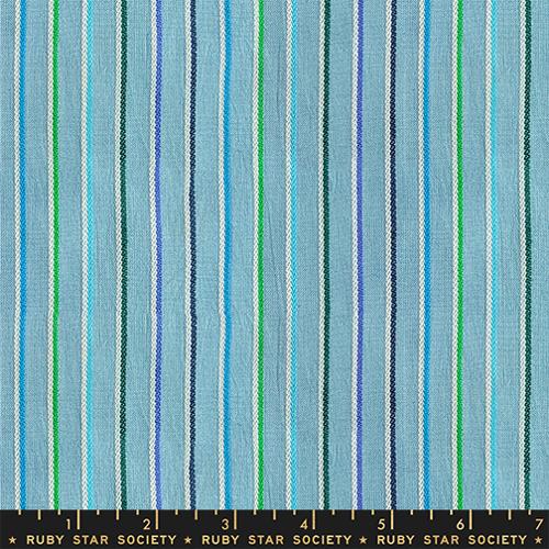 PRE-ORDER Warp & Weft Mystic Fable Wovens // Sketch Stripe - Soft Blue// Alexia Abegg