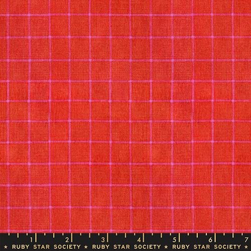 PRE-ORDER Warp & Weft Mystic Fable Wovens // Small Windowpane - Red // Alexia Abegg