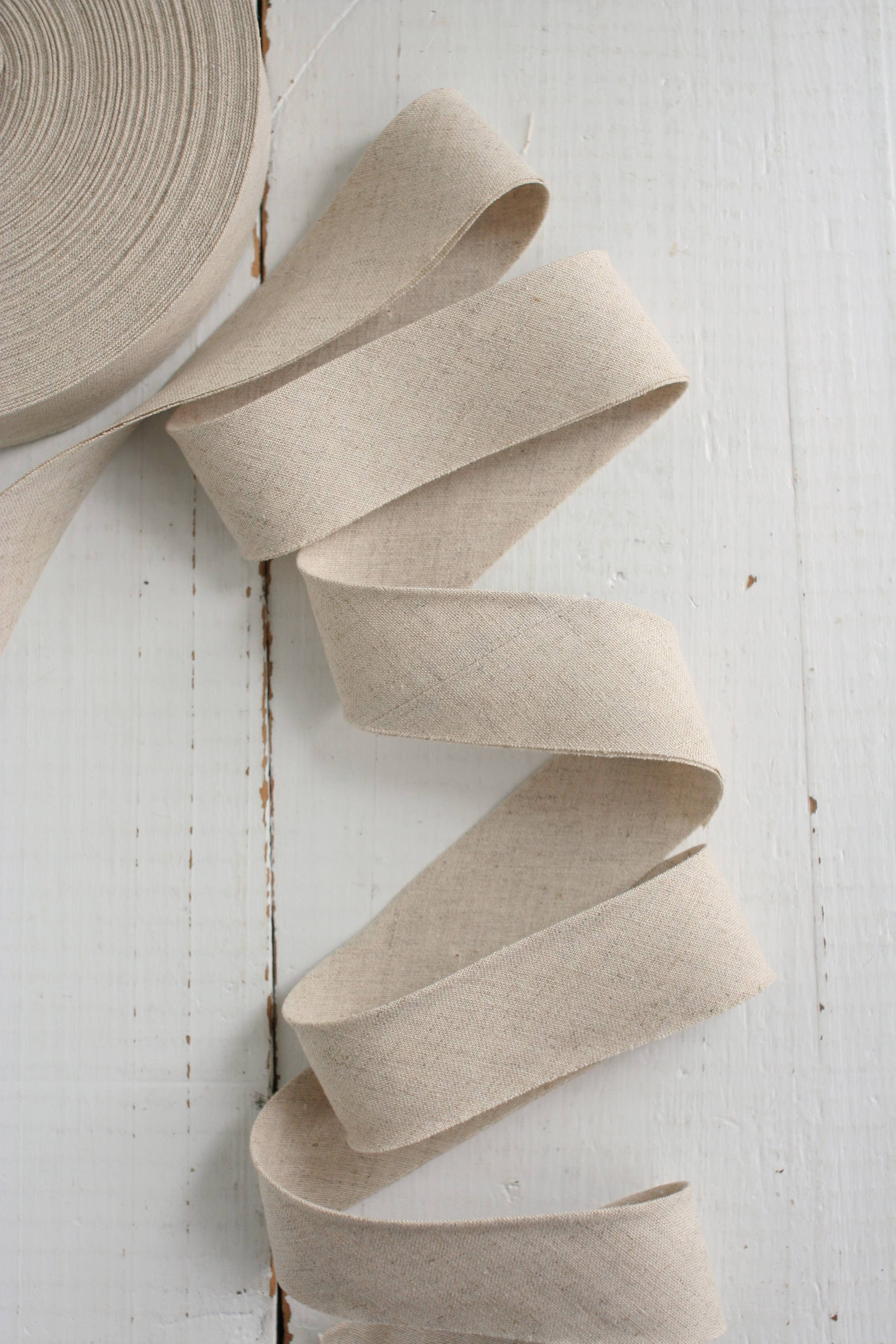 2.5" Bias Quilt Binding // Natural Linen Cotton // Bessie Pearl