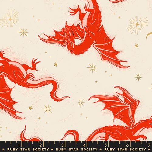 PRE-ORDER Fireglow // Etched Dragons - Metallic Dark Ruby // Sarah Watts