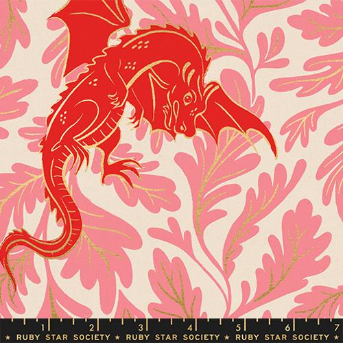 PRE-ORDER CANVAS Fireglow // Dragon Lair - Metallic Dark Ruby // Sarah Watts