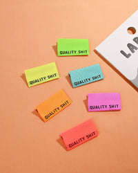 Quality Shit Woven Labels (Neon) // Kylie + the Machine