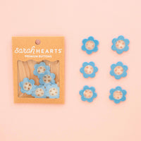 Blue Daisy Large 1" Buttons